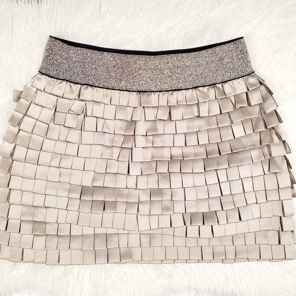 Urban Outfitters Dresses & Skirts - Sparkly Metallic Layered Banded Mini Skirt